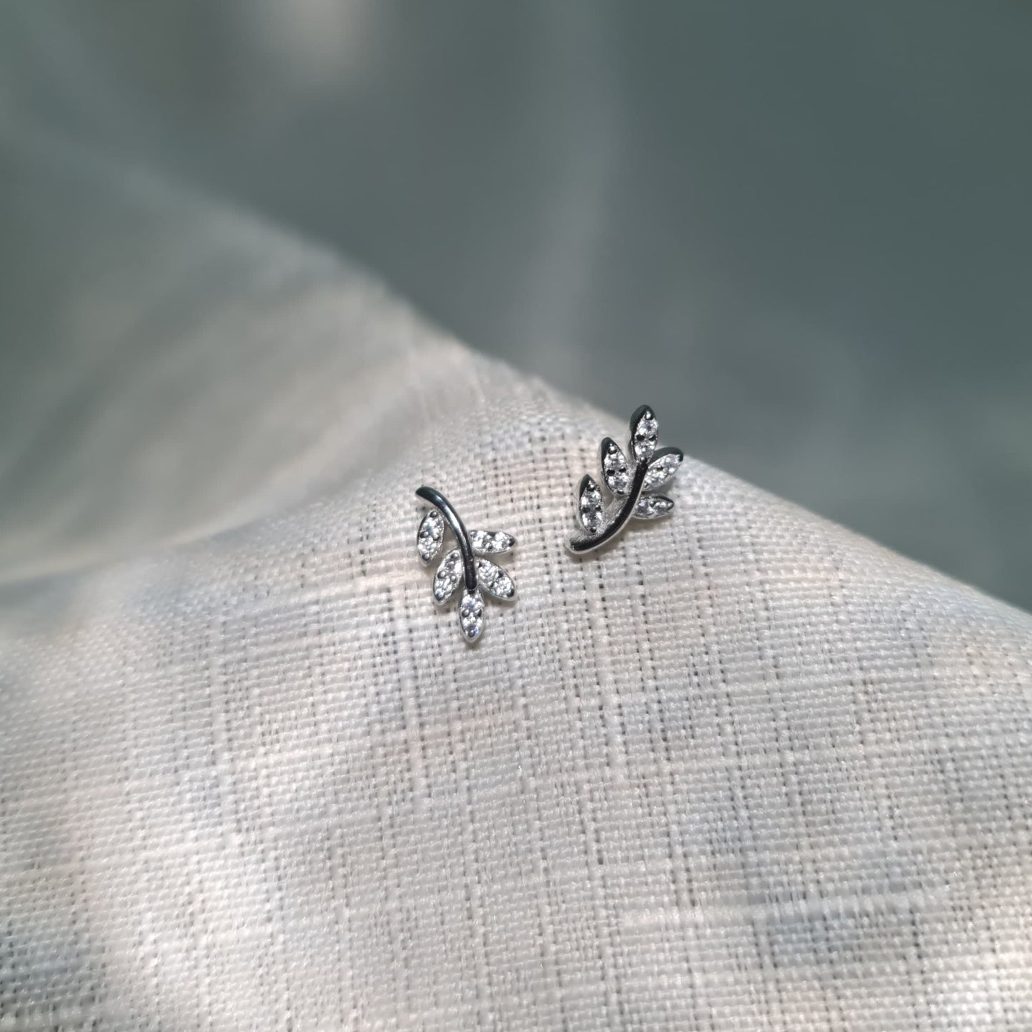 925 Italian Silver Leaf Earrings