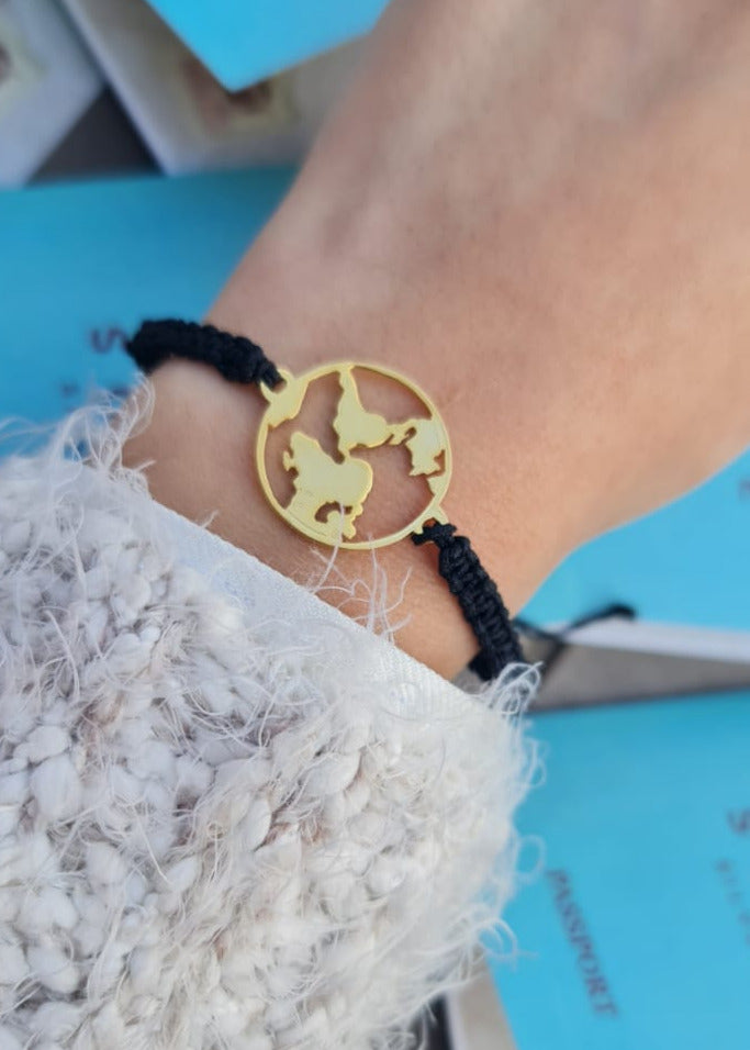 World Map Globe Bracelet