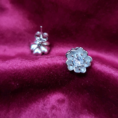 Flower 925 Italian Silver Earrings