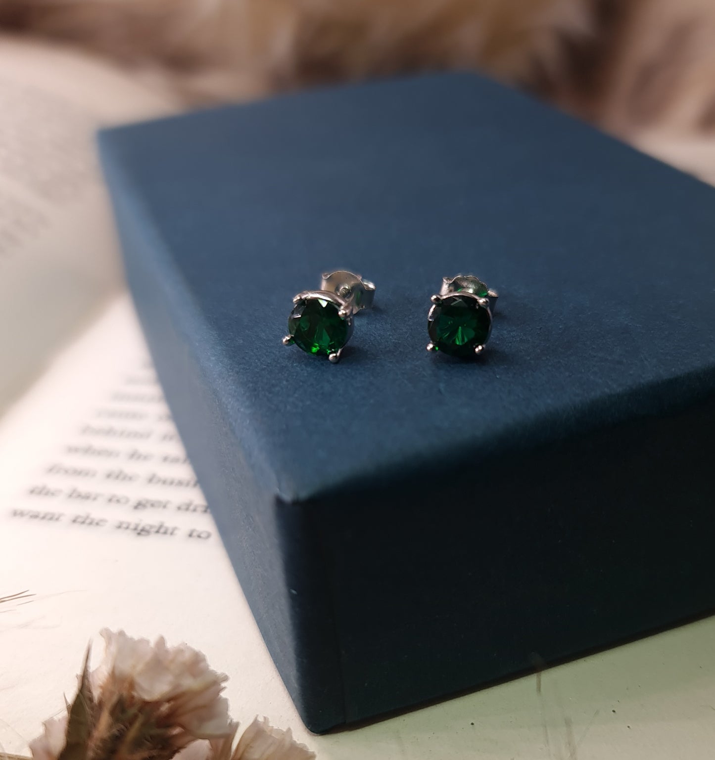 Green Stone Earrings