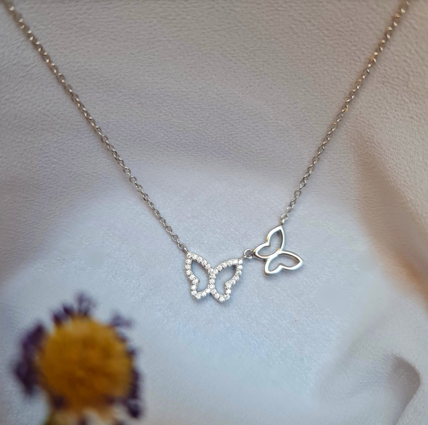 Butterfly 925 Italian Silver Necklace