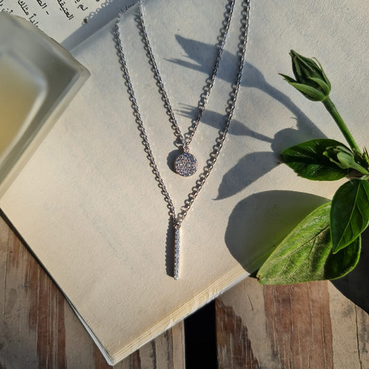 Layered 925 Italian Silver Necklace